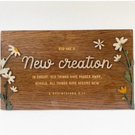 New Creation: Beloved Collection {2 Corinthians 5:17}: 3-D wooden lettering for home decorations and