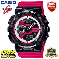Original G-Shock GA110 Men Women Sport Watch Japan Quartz Movement 200M Water Resistant Shockproof and Waterproof World Time LED Auto Light Gshock Man Boy Girl Sports Wrist Watches with 4 Years Official Warranty GA-110RB-1A (Ready Stock Free Shipping)