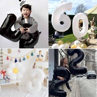 1PC 40 Inch Black/White Number Balloon Aluminum foil Balloon Super big Balloon Birthday Wedding Part