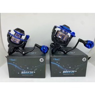 ReliX Breezy Spinning Reel - Reel Pancing Spinning Berkualiti Tinggi 600 & 1000 （3+1BB）-blue & gold