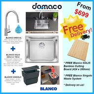 Blanco Solis 500-U or 700-U Kitchen Sink With Blanco Mida XL Mixer Tap Package (Free Waste System + Cutting Board)