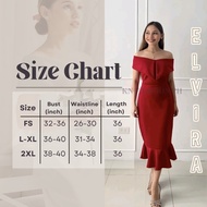 KN FASHIONISTA | OFF SHOULDER ELVIRA MIDI NEOPRENE SEMI FORMAL DRESS FIT SMALL TO MEDIUM