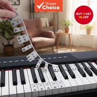 Five Line Music Stick Beginner's Note Guide For Trimmable 61 Key Electronic Piano Keyboard Silicone