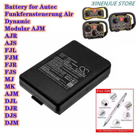 CS Battery 1400mAh LPM02 for Autec Funkfernsteuerung Air,Dynamic,Modular AJM,AJR,AJS,FJL,FJM,FJR,FJS