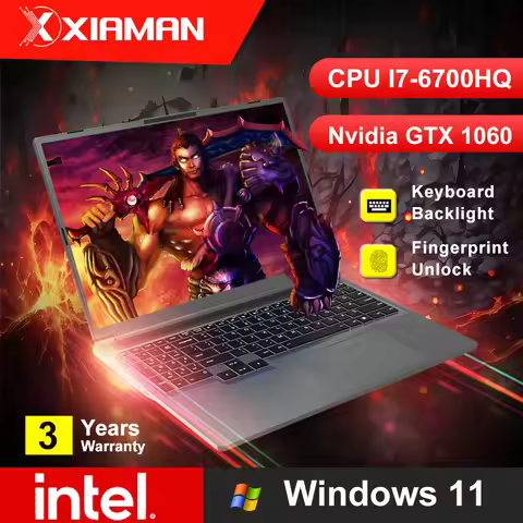 Xiaman 16 inch Gaming Laptop intel Core i7-6700HQ GTX 1060 IPS 1920*1200 Notebook PC 16GB RAM 1TB SS