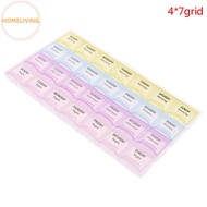 homeliving 28 Cell Pill Box Whole Month Medicine Organizer Week 7 Days Tablet Storage Case SG