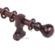 Curtain Wooden Rod Thick (33mm) And Good Quality 4ft , 5ft, 6ft , 7ft, 8ft , 9ft , 10ft (1 Set - FRE