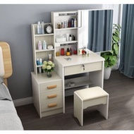 AIHOME Dressing Table & LED Mirror Makeup Drawer Storage Table Cosmetic Table Bedroom Table Vanity D