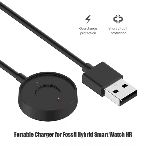 3 Feet Cable USB Charger Small Element Elegant Watch Comfortable for Fossil Hybrid HR Smartwatch Fas