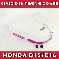 HONDA CIVIC EK EG D15 D16 ENGINE CLEAR CAM GEAR TIMING BELT COVER/CAM PULLEY CAP/HKS TIMING COVER