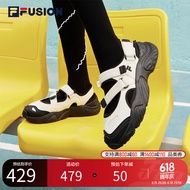 斐乐（FILA）FUSION官方潮牌斐乐男女鞋轻便凉鞋情侣休闲凉鞋沙滩鞋 微白/黑-WB【女款】 37.5
