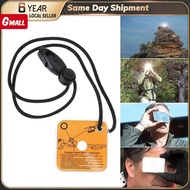 Rescue Mirror Noctilucent Signal Mirror Survival With Center Sight Hole Camping Tool