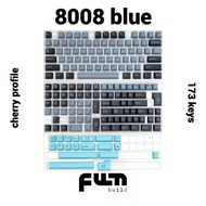 8008 BLUE Keycaps | 173 Keys | Cherry Profile | ABS Double-Shot | Fits Most Layouts incl. Alice/Spli