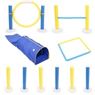 Dog Tunnel Training Equipment Dog Jumping Hoop Agility Training Toy Set Foldable Indoor Pet Tunnel P