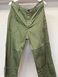 FULLCOUNT - Herringbone USN Trousers - Olive Drab - 34