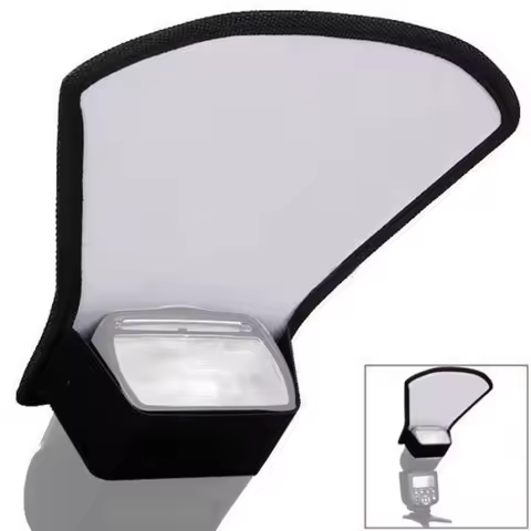 Mini Flash Diffuser Silver White Reflector for Canon Nikon Pentax Yongnuo Metz Sony Godox V1 V860III
