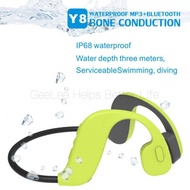 New Swim Bone Conduction Y8 32GB Mp3 Player Bluetooth 5.0 2 In 1 Headset IP68 Waterproof Running Fitness Sport Swimming Earphone