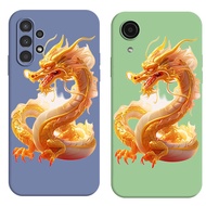 Case For Samsung Galaxy M42 A42 A50 A7 2018(A750) Phone Cover Soft Silicon Golden Dragon