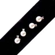 [1 YEAR GUARANTEE] 18K Gold Zircon Pearl Gold Pearl Earrings