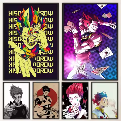 Hunter x Hunter Hisoka Poster Fancy Poster Wall Sticker for Living Room Bar Vintage Decorative Paint