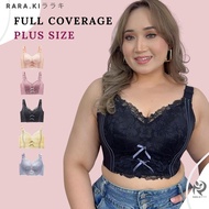 RARAKI PSFF 015 Plus-Size Honeycomb 3D Corrective Bra Full Coverage Size 38-52 C/D/E/F Cup 5-Hook Z-