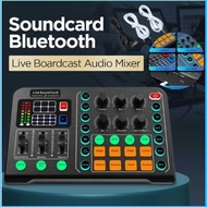 Crust Pro Soundcard External Live Boardcast Audio Mixer Bluetooth M6 / mixer audio mini 4 channel mu