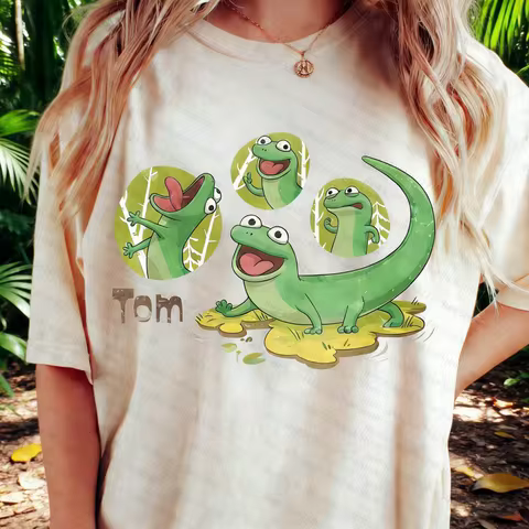 Retro Tom the Lizard Hoppers 2026 Woman T-shirt Pixar Hoppers Movie Shirt Funny Tom Lizard Tee Anima
