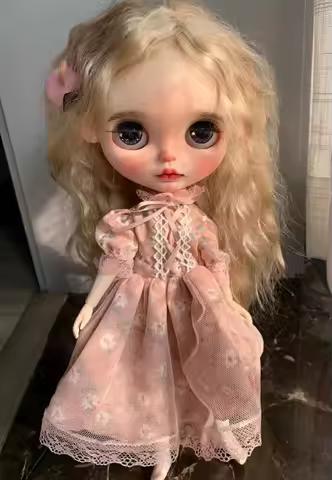 BJD Blythe Clothes Pink double-layered gauze skirt Suit For 1/6 30cm Blythe Dolls (Fit for Pullip,Ob