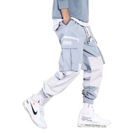 2021 Fashion Jogging Pants Men Casual Sport Cargo Pants for Male Stacked Sweatpants Hip Hop Punk Harem Lightweight Clothing