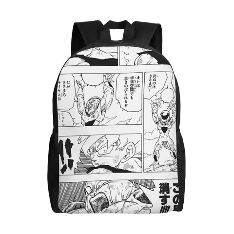 1Piece Dragon Ball Z Goku VS Frieza Manga Panel New School Year Schoolbag Dragon Ball Super Saiyan F