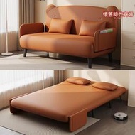 雙人摺疊沙發床兩用小戶型客廳陽臺多功能床單人兒童摺疊床一米二