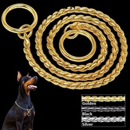 KETFIY Pet Pincher Chain Pet Show Collar Hot Metal Choke Snake Chain