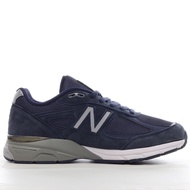 New Balance990 v4 Retro Sports Running Shoes Men Women Same Style Dark Blue