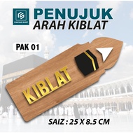 Gold Penunjuk Arah Kiblat / Kiblat Signage / Penanda Qiblat / Qiblat Sign / Penunjuk Arah Solat