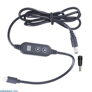 zebeaacc Adjustable Voltages USB C To 5525 Chargers Cable With Digital Display 4 0x1 7mm Tips For Ro