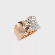 SWAROVSKI施華洛世奇 造型鑲水鑽戒指-玫瑰金