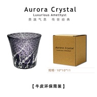 แก้ว Whiskey Aurora Ocean Heart Hidari Chikiri Crystal Glass Cup แก้วใสสำหรับใส่เครื่องดื่มแอลกอฮอล์