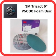 3M 30662 Trizact 6" Foam Disc Grit P5000, Hookit Pyramid Abrasive Sandpaper 6 Inch 152mm