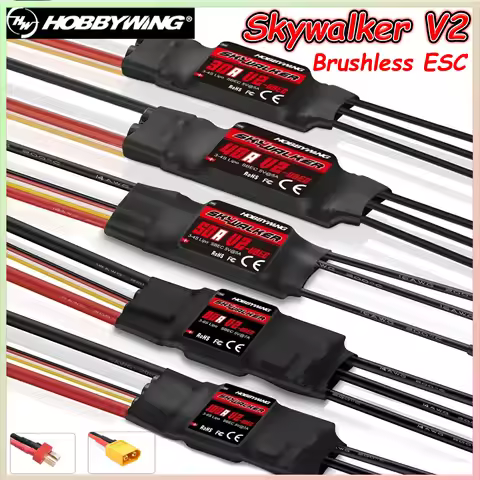 HOBBYWING Skywalker V2 15A 30A 40A 50A 60A 80A 100A Brushless ESC Speed Controller UBEC for RC FPV D