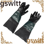GSWLTT 1Pair Sandblast Cabinets Gloves, Rubber Black Sandblaster Glove, Sandblaster Parts 60cm Sandblasting Nitrile Gloves