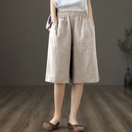 Shorts Plus Size Women's Summer Loose Casual High Waist Wide Legs Pants