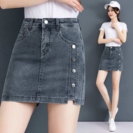 Stretchy Summer Denim Culottes Women New Style High Waist Slimmer Look Shorts Women Fake Two-Piece A