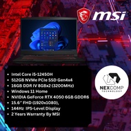 MSI Thin GF63-12VE-032 GAMING NOTEBOOK LAPTOP