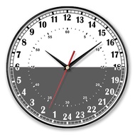 jam dinding digital jam dinding 24-Hour Wall Clock 24-Hour Scale Clock 12-Inch Living Room Creative 