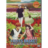 Anime DVD Fruits Basket Season 1-3 Vol.1-64 End + Movie 水果篮子
