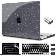 CISSOOK Sparkly Glitter Star Case for MacBook Pro 14 Inch M5 A3434 M4 A3112 A3185 A3401 A2918 A2992 