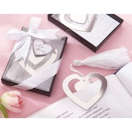 [5pcs] [Wholesale] Heart Shaped Silver Bookmark Wedding Favors / Kahwin Berkat / Party Favors