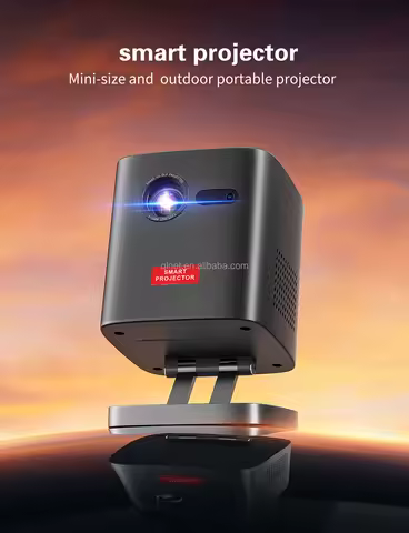 2026 Customized Mini DLP 4K WiFi Projector 2+32G Android 9.0 Wireless Outdoor in Battery Portable Pr
