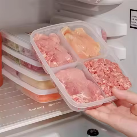 Frozen Meat Band Lid Refrigerator Storage Box Fresh-keeping Box Meat Onion Ginger Garlic Side Vegeta