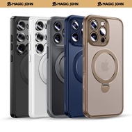 NEW - MAGIC JOHN 360 Degrees Rotating Magnetic Stand Phone Case for iPhone and SamSung